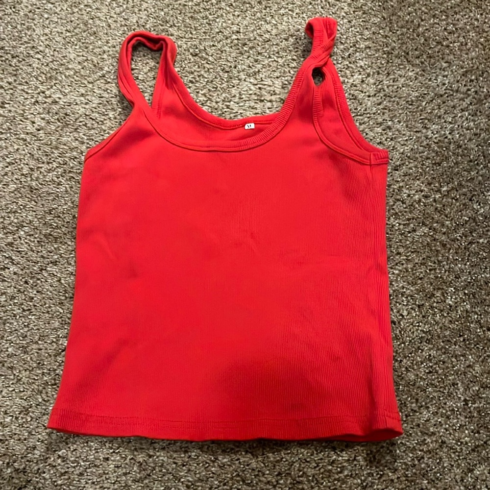 Red tank top